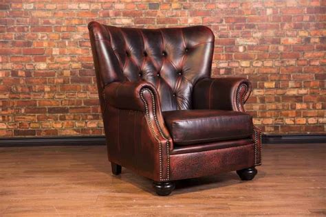 The Aficionado Burnished Leather Cigar Chair Collection | Canada's Boss ...