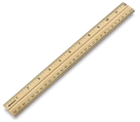 Westcott Wood Ruler Measuring Metric and 1/16" Scale - BLICK art materials