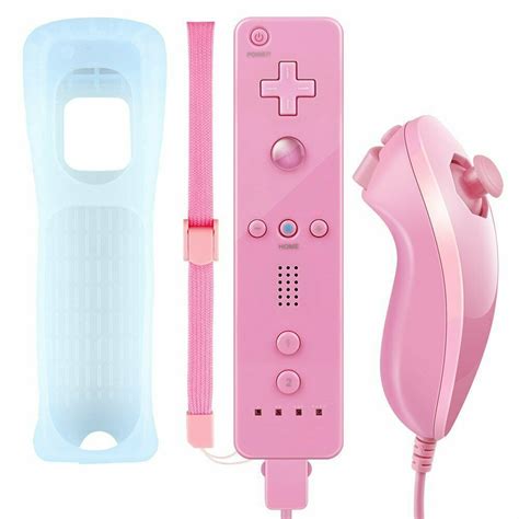 Pink Bluit-in Motion Remote and Nunchuck Controller for Nintendo Wii ...