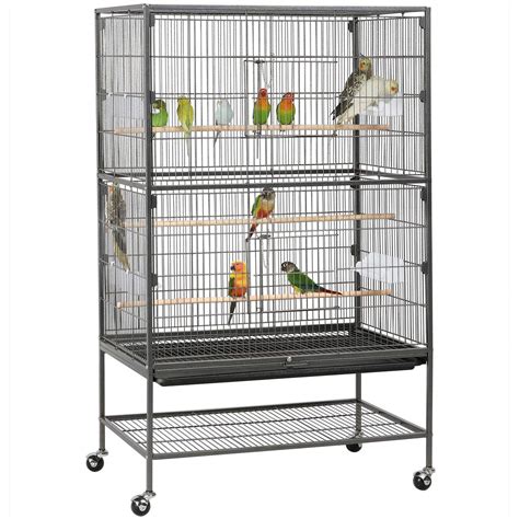 Buy Yaheetech Extra Large Bird Cage Budgie Cage Parrot Cage 2 Tiers ...