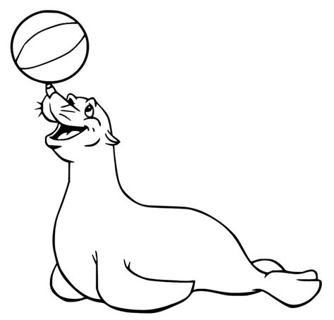 Normal Sea Lion Coloring Page - Free Printable Coloring Pages for Kids