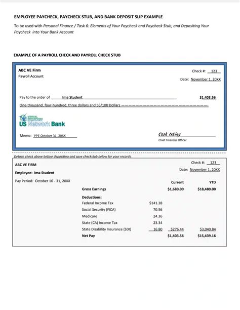 Payroll Check Template ≡ Fill Out Printable PDF Forms Online