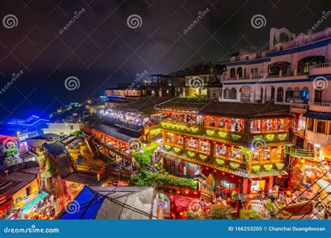 JIUFEN,TAIWAN-DECEMBER 1, 2019:Night View of Jiufen, People Visit ...