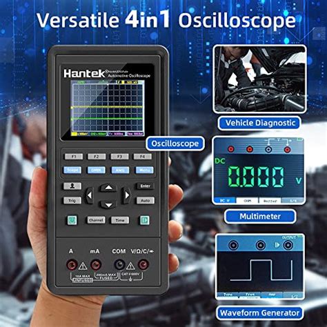 Hantek Professional Automotive Oscilloscope 2D82AUTO, 4 in 1 Handheld ...