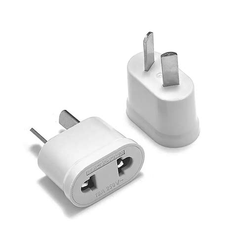 AU NZ Plug Adapter 2 Pin EU European US To Australia New Zealand Power ...