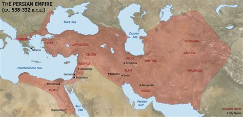 Persian Empire Map - Bible Odyssey