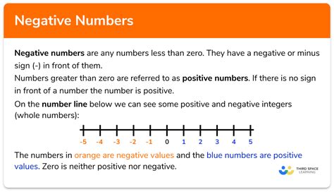 Negative Numbers - GCSE Maths - Steps, Examples & Worksheet