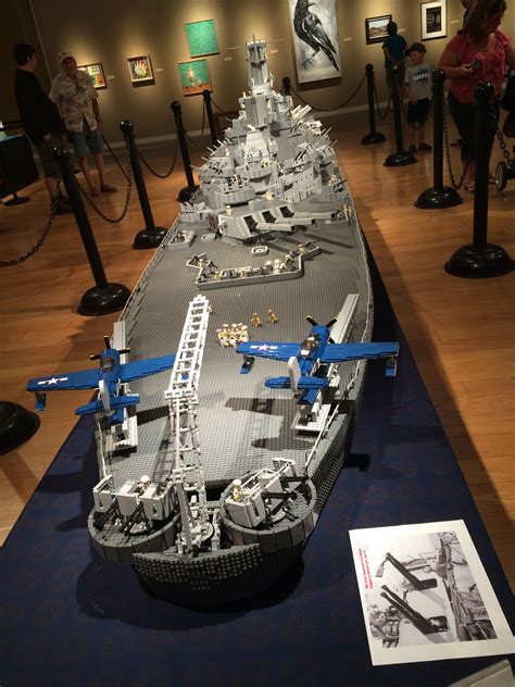 The U S S Missouri from WW II. Display made entirely of Legos! | Lego ...