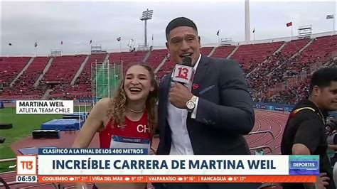 La espectacular carrera de Martina Weil en Santiago 2023 - YouTube