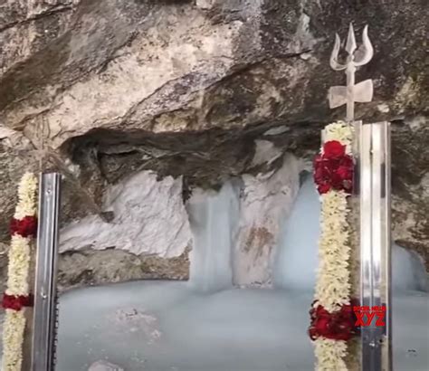 Amarnath: Naturally formed Shiv Lingam (ice - lingam) in the holy cave ...