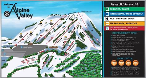 Alpine Valley Ski Area Trail Map | OnTheSnow