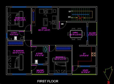 Autocad D House Plan Dwg File Free Download Dwg Autocad Cadbull ...