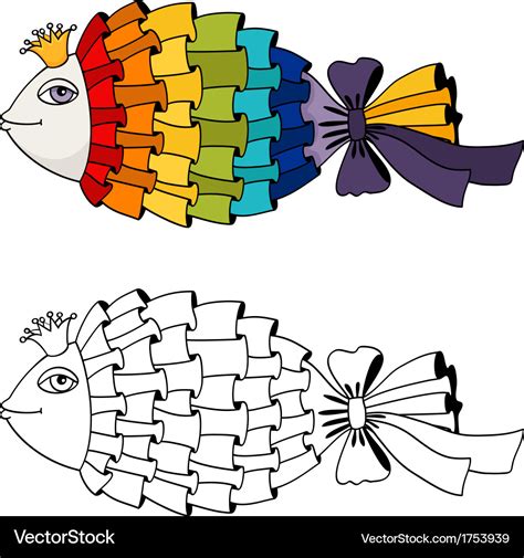 Rainbow Fish Coloring Page