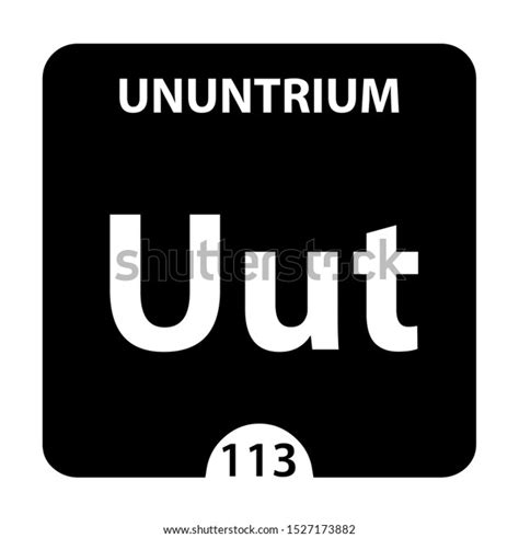 Ununtrium Symbol Sign Ununtrium Atomic Number Stock Illustration ...