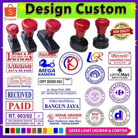 Jual Stempel, Stempel otomatis free desain custom untuk stempel ...