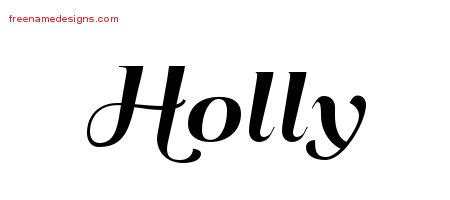 Art Deco Name Tattoo Designs Holly Printable - Free Name Designs