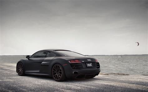 Download wallpaper audi, r8, black, sea free desktop wallpaper in the ...