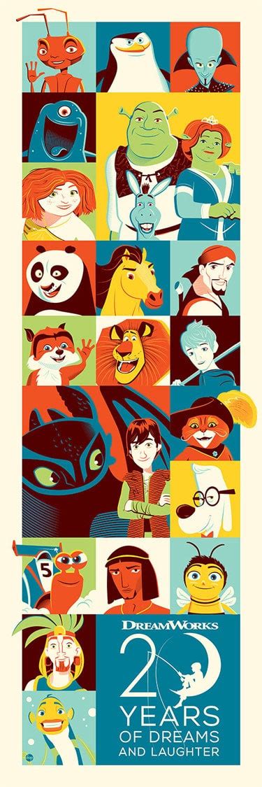 20 Years of DreamWorks Animation Print by Dave Perillo - Missed Prints