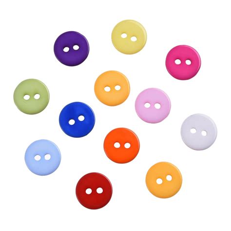 300pcs/lot 2 Holes 11mm Wholesale Mixed Color Round Shape Resin Buttons ...