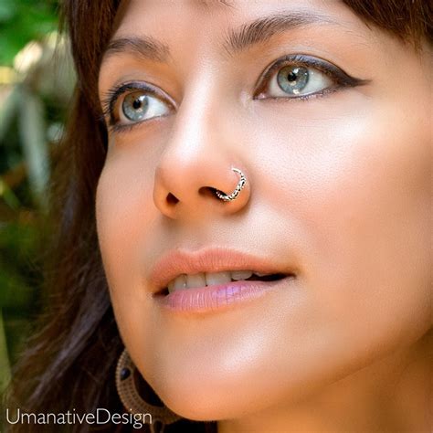 Indian Nose Ring Silver Nose Ring Septum Nose Ring Tribal - Etsy