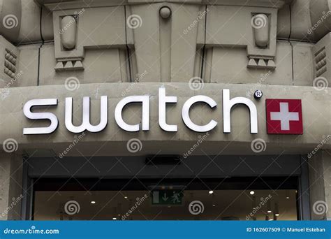 Swatch Logo on Swatch`s Shop Editorial Stock Image - Image of street ...