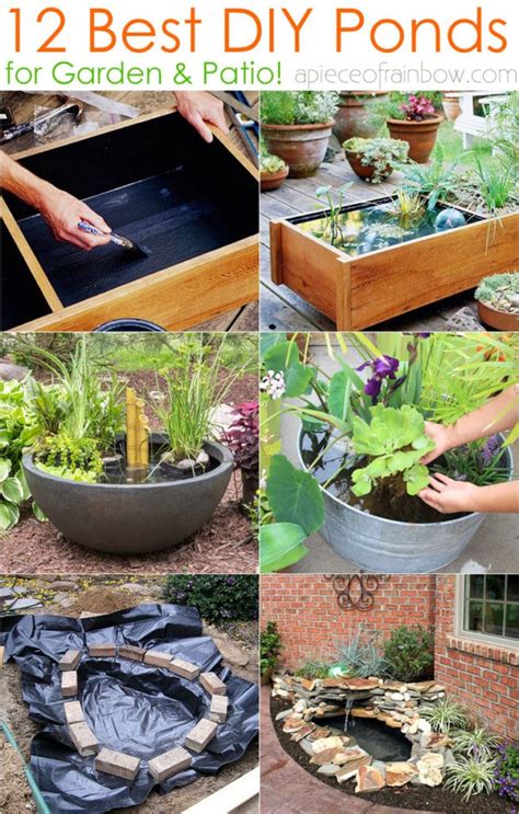 12 Best Easy DIY Pond Ideas For Garden & Patio - A Piece Of Rainbow