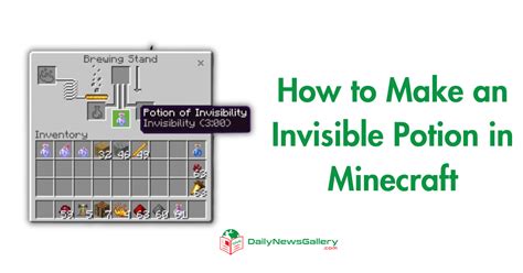 How to Make an Invisible Potion in Minecraft (Explained Every Steps)