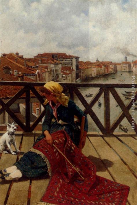 Franz Leo Ruben A Distraction On The Accademia Bridge, Venice painting ...