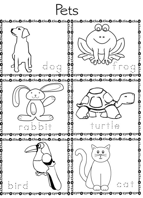 Pets preschool, Pets preschool theme, Animal worksheets