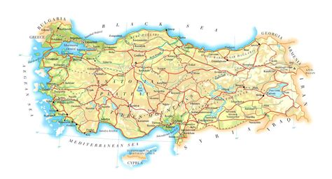 Maps Of Turkey Detailed Map Of Turkey In English Tourist Map Of 20916 ...