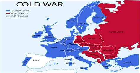 Cold War Map Of Europe - Maping Resources