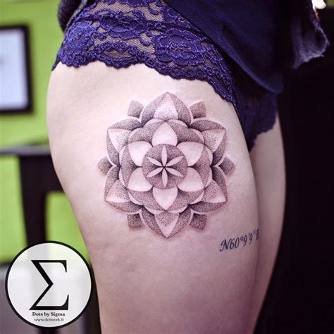 Dotwork Mandala On Girls Hip