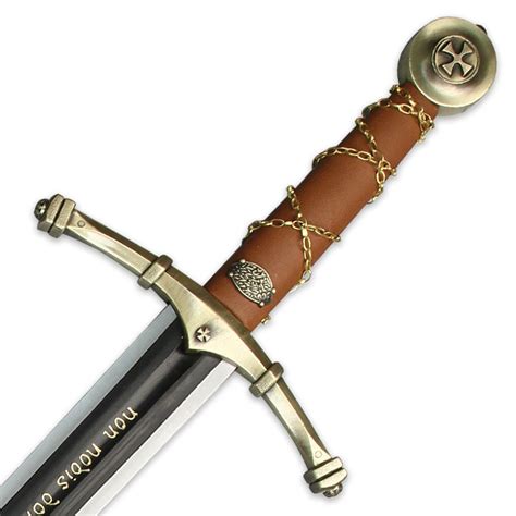 Middle Ages Long Sword With Display Plaque | BUDK.com - Knives & Swords ...