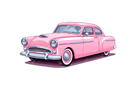 Premium Vector | Cartoon vintage pink car vector illustration design