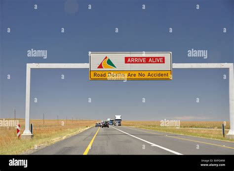 Road Sign, Arrive Alive, South Africa Stock Photo - Alamy