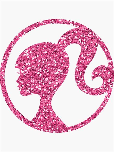 Barbie glitter pink head sticker by thefamousshop – Artofit