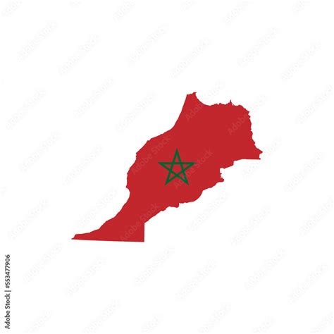 Morocco flag masked in map vector. Morocco flag in morocco map vector ...