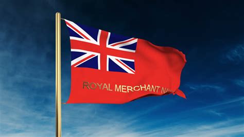 Royal Merchant Navy Flag Slider Stock Footage Video (100% Royalty-free ...