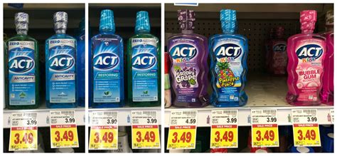 ACT Mouthwash (adult and kids) = $2.49 at Kroger with Sale and Coupon ...