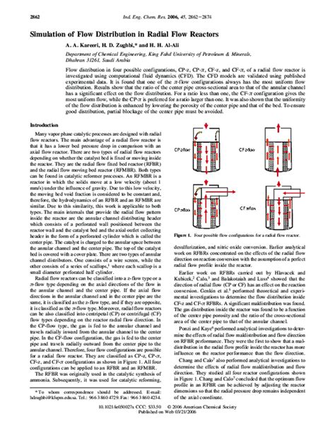 (PDF) Simulation of Flow Distribution in Radial Flow Reactors | H. al ...