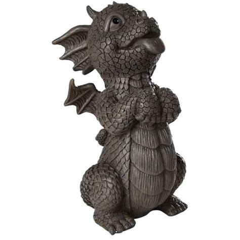 Happy Dragon Garden Statue | 10 Inch Resin Dragon Statue