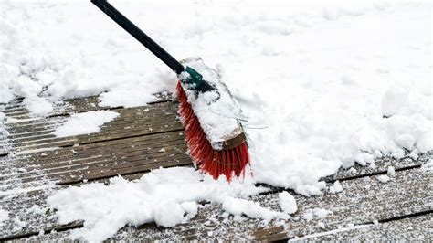 Use a Push Broom for Light Snow Instead of a Shovel