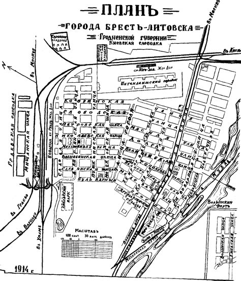 Street maps of Brest dating to various periods