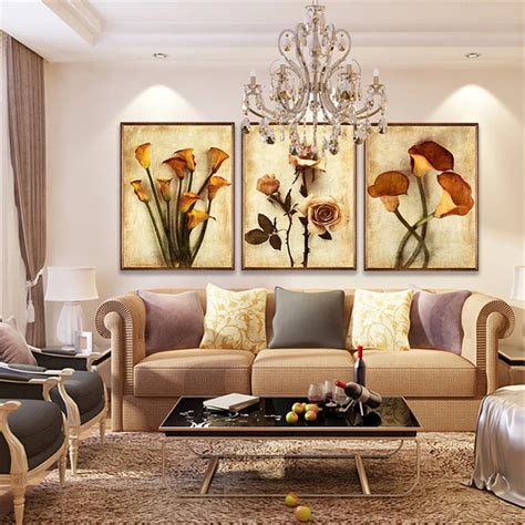 Flower Painting Print on Canvas Painting Lily Rose Design Wall Art Wall ...