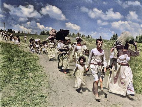 Colorized photos of the #Nakba ("Catastrophe"), when between 750,000 ...