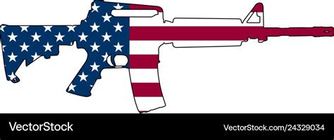 American Flag Gun Clip Art