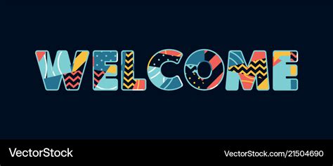 Welcome concept word art Royalty Free Vector Image