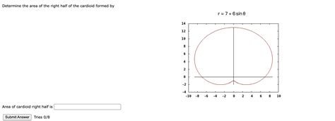 [Solved]: Determine the area of the right half of the cardi