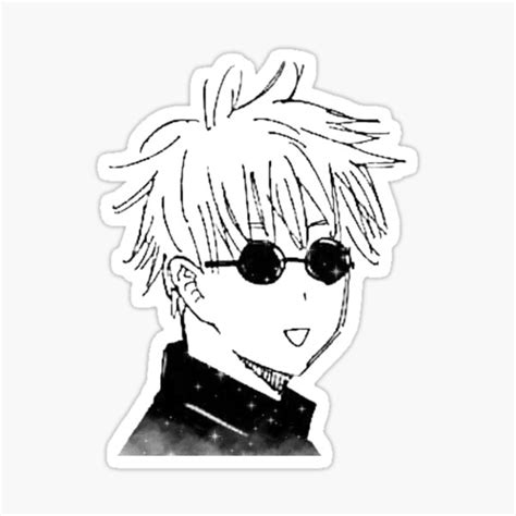 "Funny Manga Gojo Satoru " Sticker by yoku-mieru | Redbubble