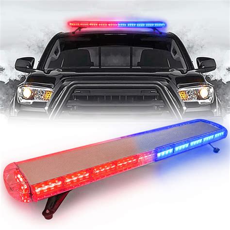 Buy 47" 88 Red Blue LED Light Bar Fit For Cops Vehicles Truck Cars ...